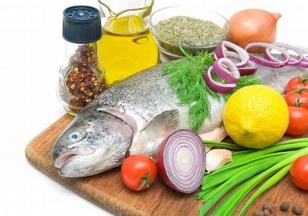 Рыба, овощи, масло растительное