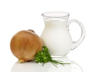 лук с молоком