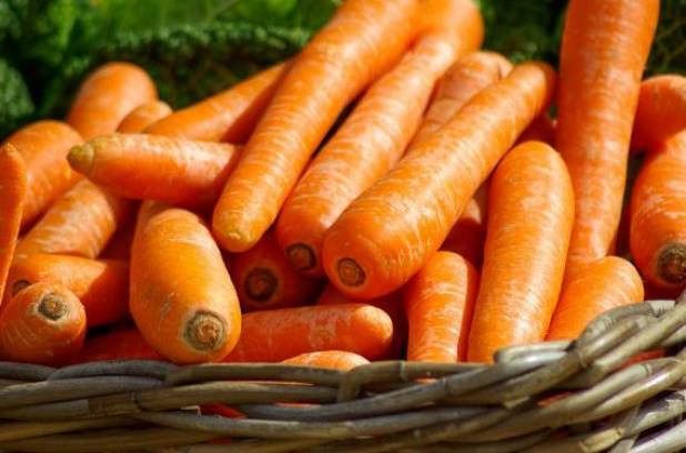 Морковь в корзине